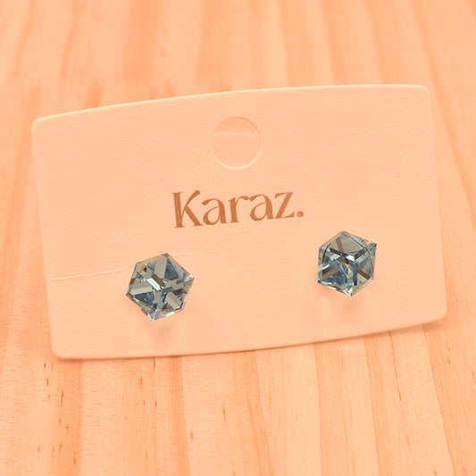 Aretes Facetados 'Aqua Glow'