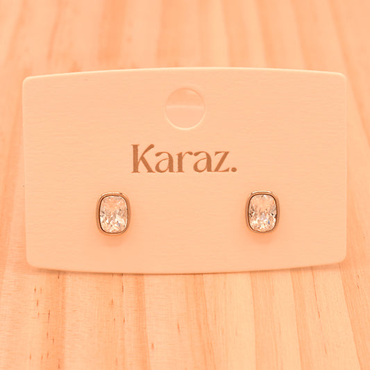 Aretes Brillo Clásico Cuadrado