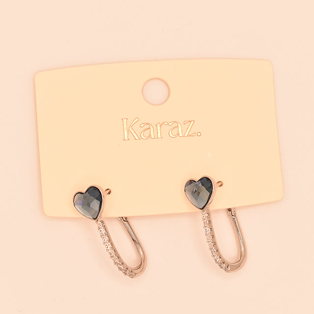 Pendientes Corazón Azul Brillante