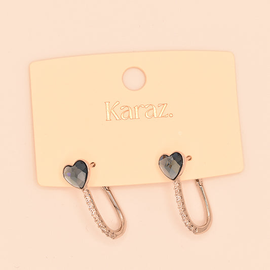 Pendientes Corazón Azul Brillante