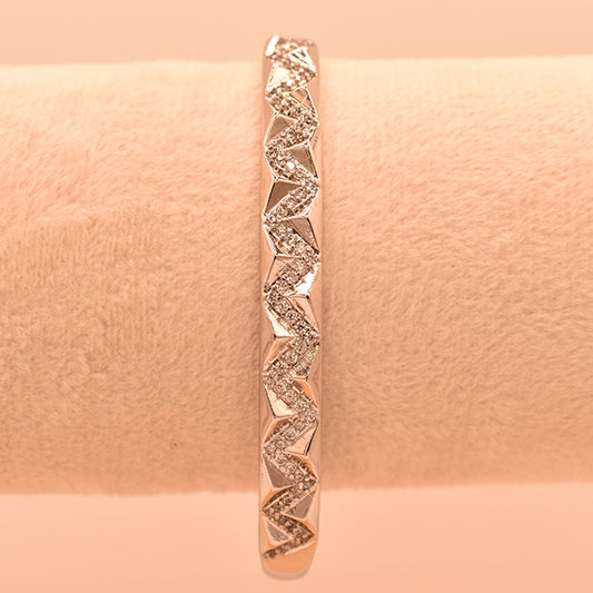 Pulsera Rígida Zigzag Brillante