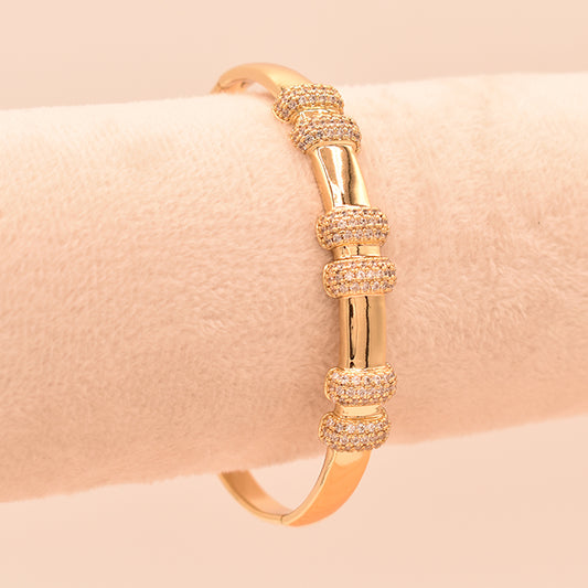 Pulsera Bangle Dorada Brillante