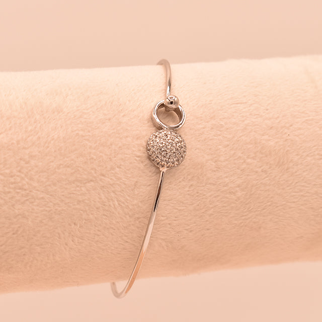 Pulsera Rígida Esfera Brillante