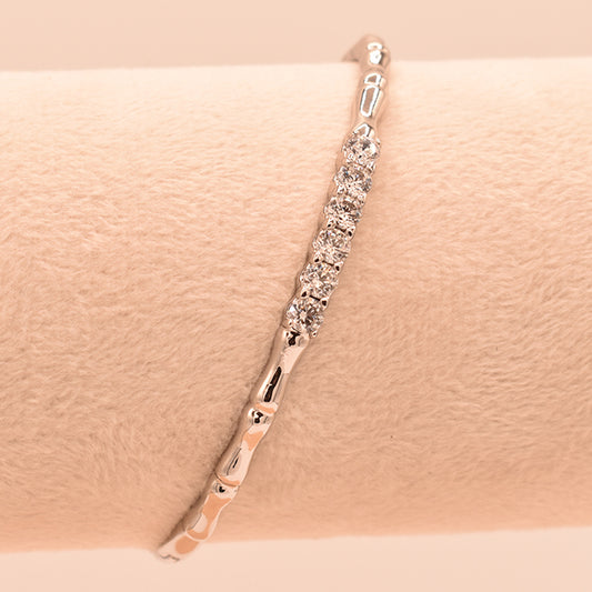 Pulsera Fina con Circonitas Brillantes
