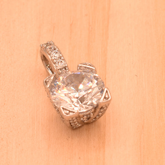 Dije Brillante de Plata con Cristal