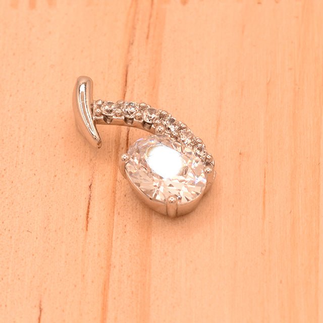 Dije Brillante con Piedra Ovalada | Elegancia Atemporal