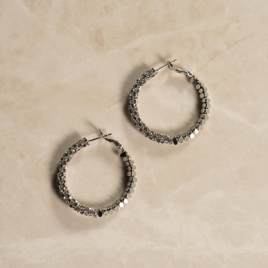 Aros Brillo Plateados