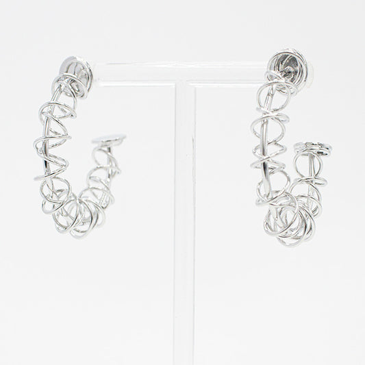 Aros Espiral Entrelazados Plata