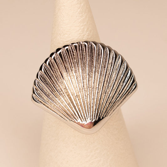 Anillo Concha Marina Plateado