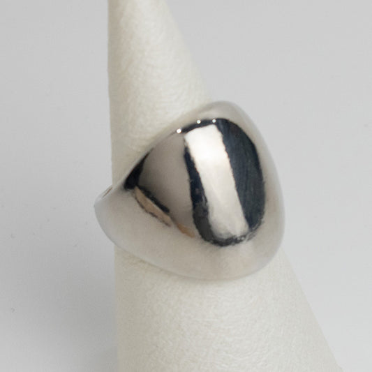 Anillo Plateado Dome Minimalista AN-133