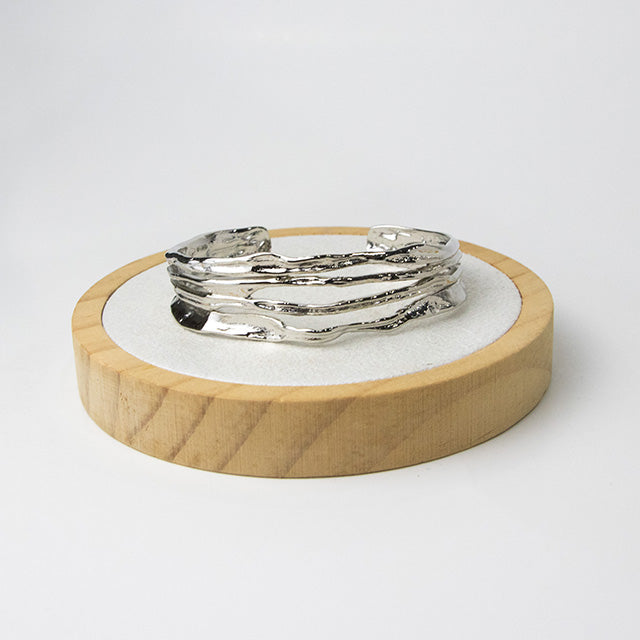Brazalete Ondas Plateadas