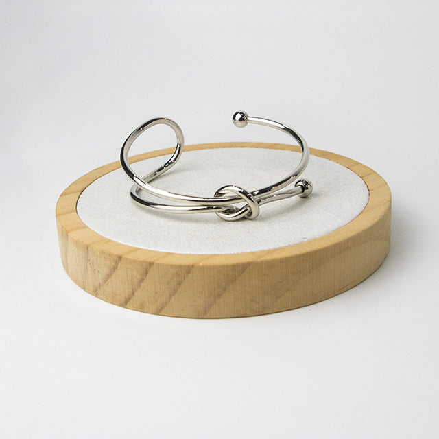 Pulsera Abierta Nudo Infinito Plata