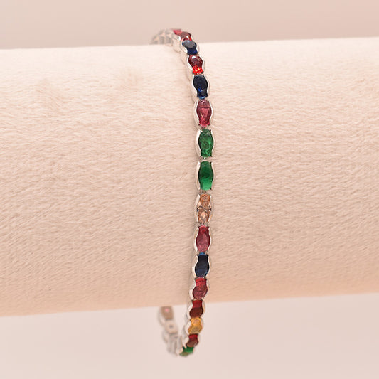 Pulsera Eternity de Piedras Multicolor