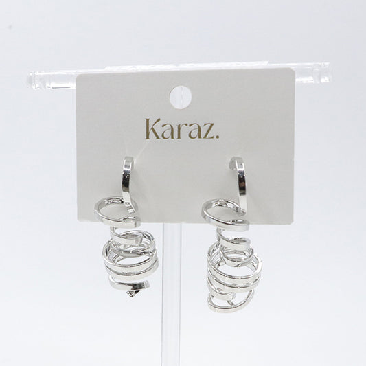 Aretes Espiral Moderno Plata