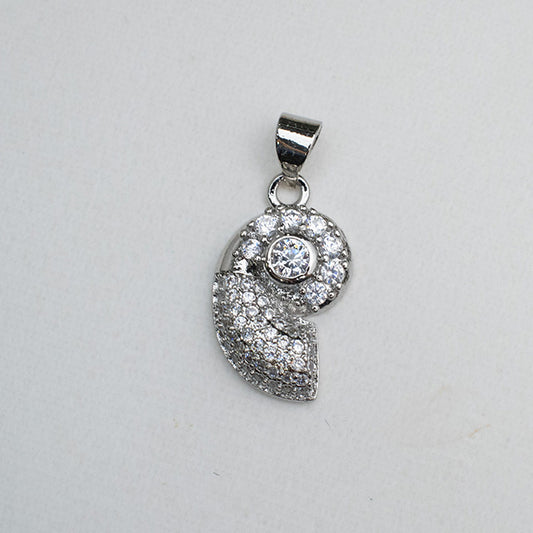 Dije Espiral Brillante de Plata