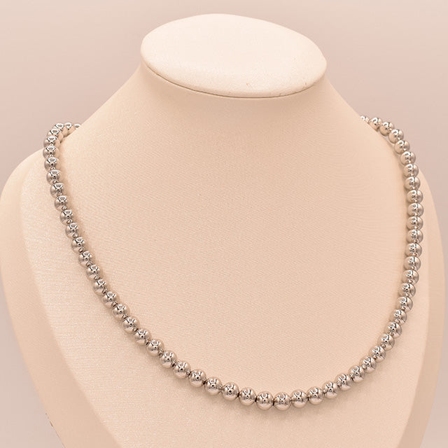 COLLAR PLATEADO BALINES