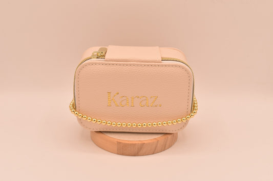 Joyero de Viaje de Cuero Gris Karaz