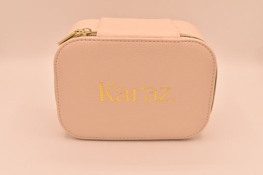 Joyero de Cuerina Rosa Pastel Karaz. | Elegancia y Protección