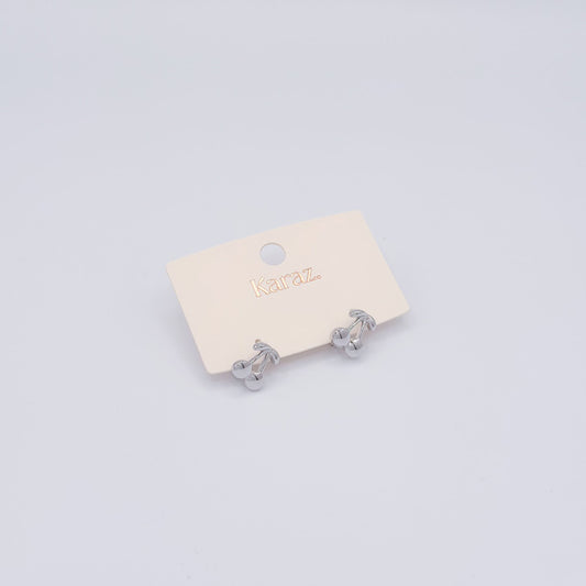 Pendientes Cherry Plateados