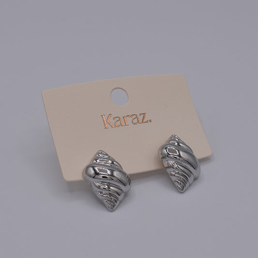Aretes Espiral Plateados Karaz