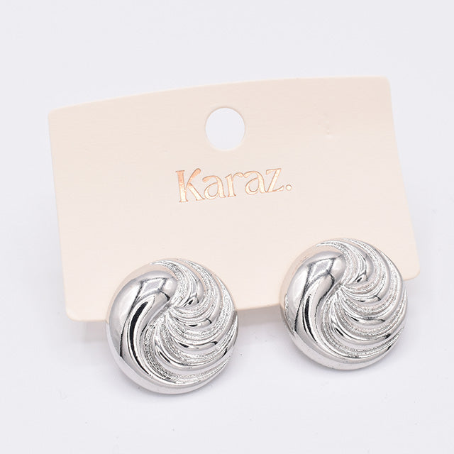 Aretes Plateados Espiral Elegante