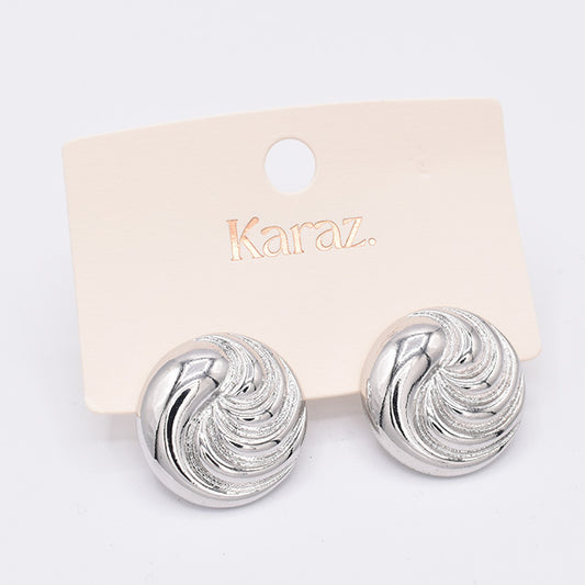 Aretes Plateados Espiral Elegante