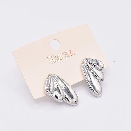 Pendientes Orgánicos Plateados Karaz