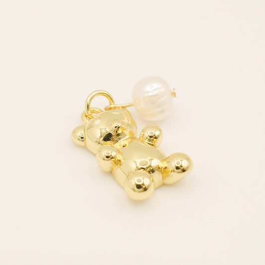 Dije Oso Dorado con Perla