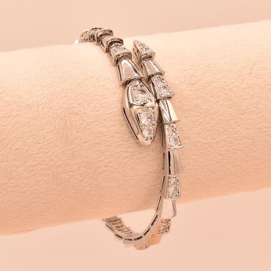 Pulsera Serpiente Plateada