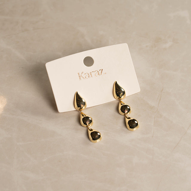 Aretes Gotas de Oro Líquido