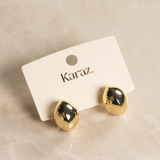 Aretes Gota Dorada Elegantes
