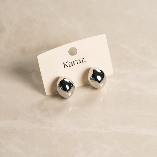 Pendientes Plateados de Forma Orgánica Karaz