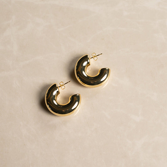Pendientes Aro Chunky Dorados