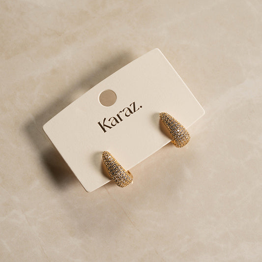 Aretes Brillo Dorado