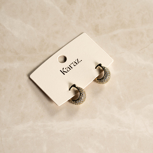 Aretes Mini Aros Brillo Dorado