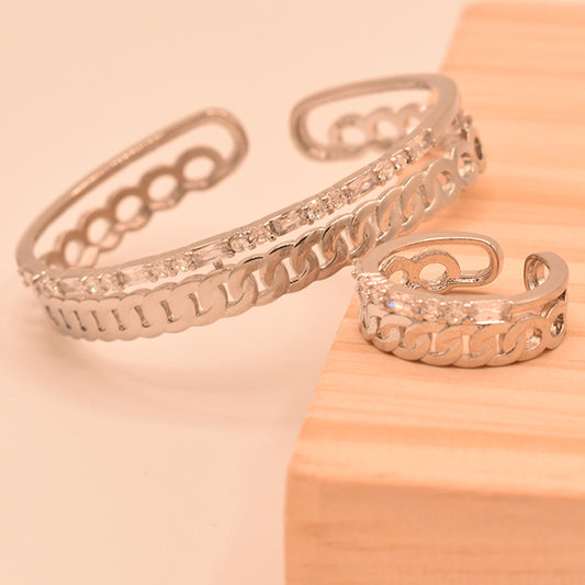 Pulsera Eslabones y Cristales