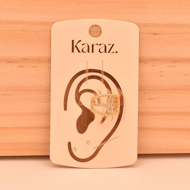Earcuff Cruz de Luz Dorada