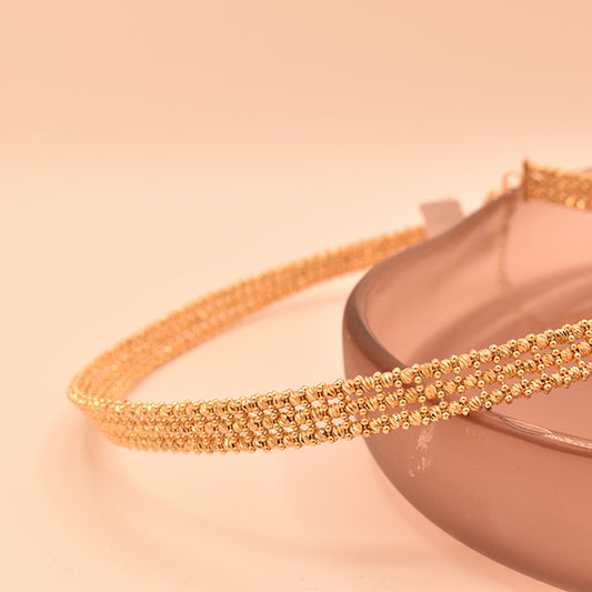Choker Lujo Tres Bandas Dorado