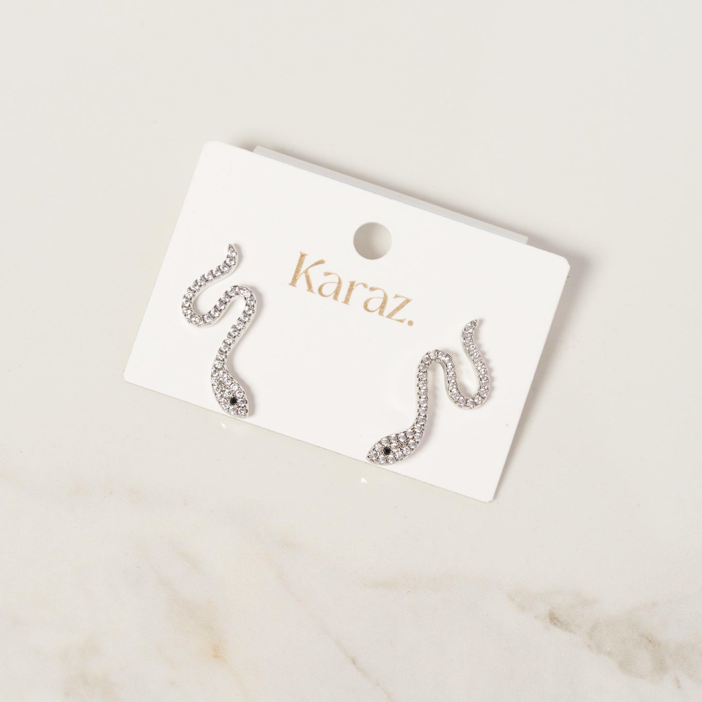 Aretes Serpiente Brillante