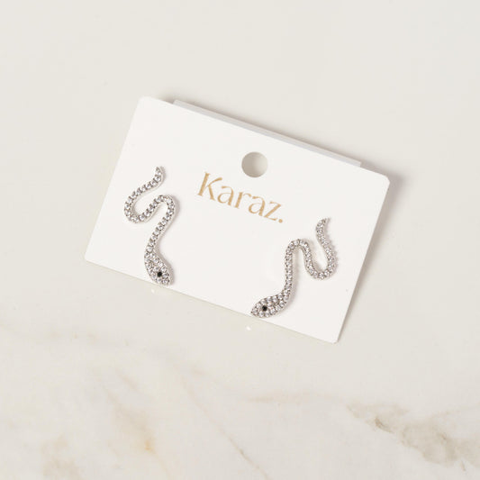 Aretes Serpiente Brillante