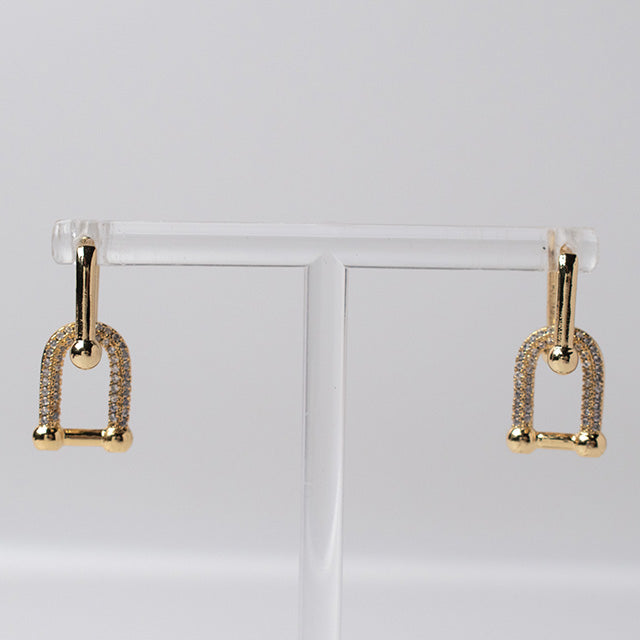 Aretes U Pavé Dorados