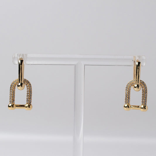 Aretes U Pavé Dorados