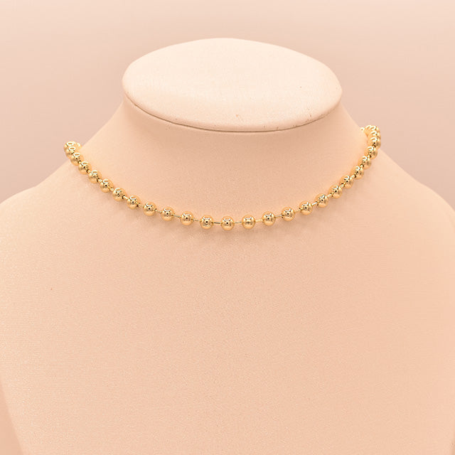 COLLAR BALINES GRANDES DORADO