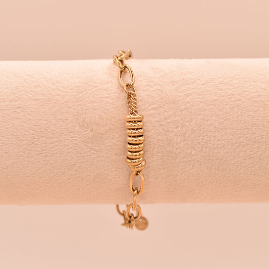 Pulsera Sencilla Espiral Dorada