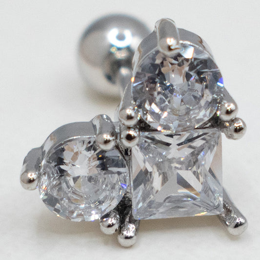 Piercing Brillo Geométrico con Circonitas
