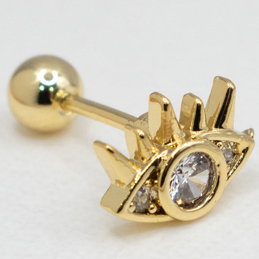 Piercing Ojo Turco Dorado con Brillo