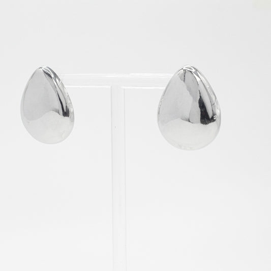 Aretes Gota Plateados Minimalistas
