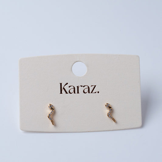 Aretes Topo Serpiente Brillante