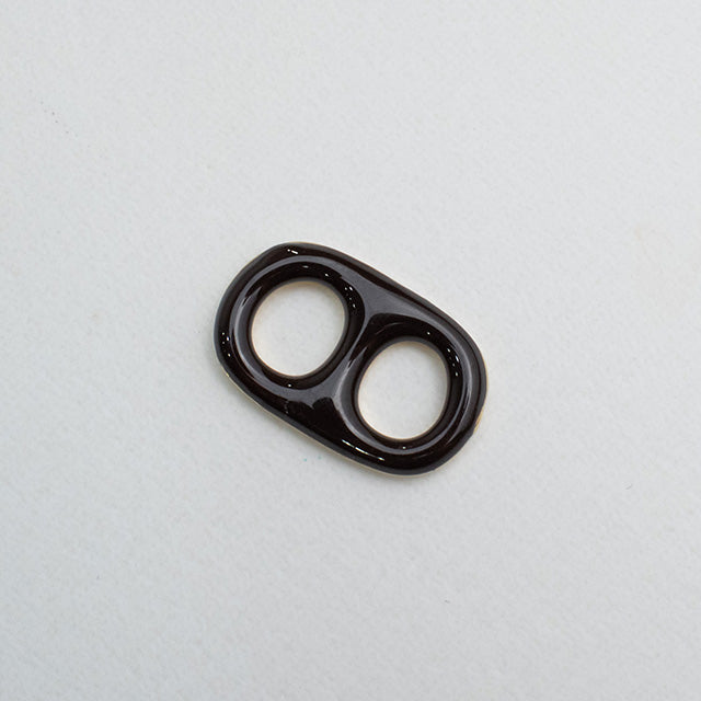 Dije Doble Aro Minimalista Negro