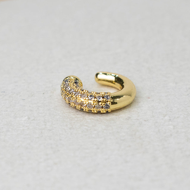 Earcuff Dorado con Pavé de Circonitas